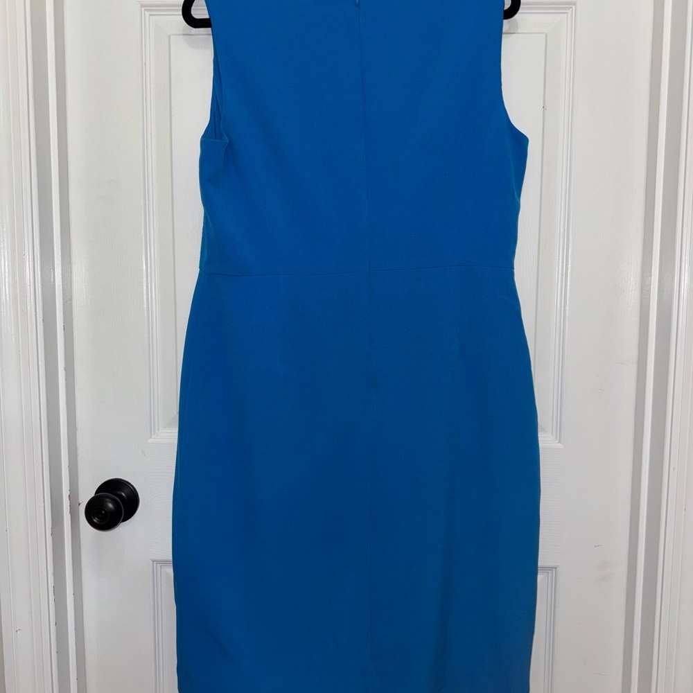 Kasper Blue Sleeveless Sheath Work Dress - Picture 5 of 7